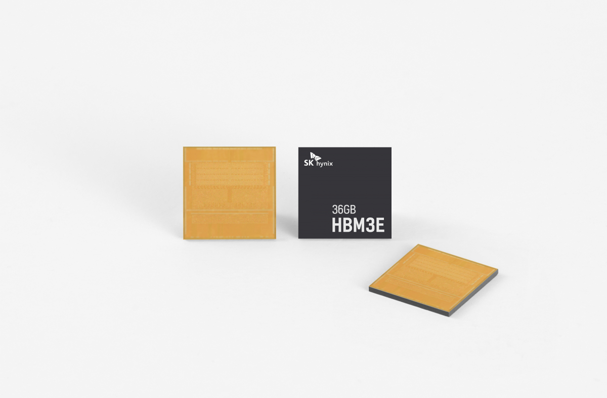 ▲SK하이닉스 HBM3E 12단 제품. (사진제공=SK하이닉스)
