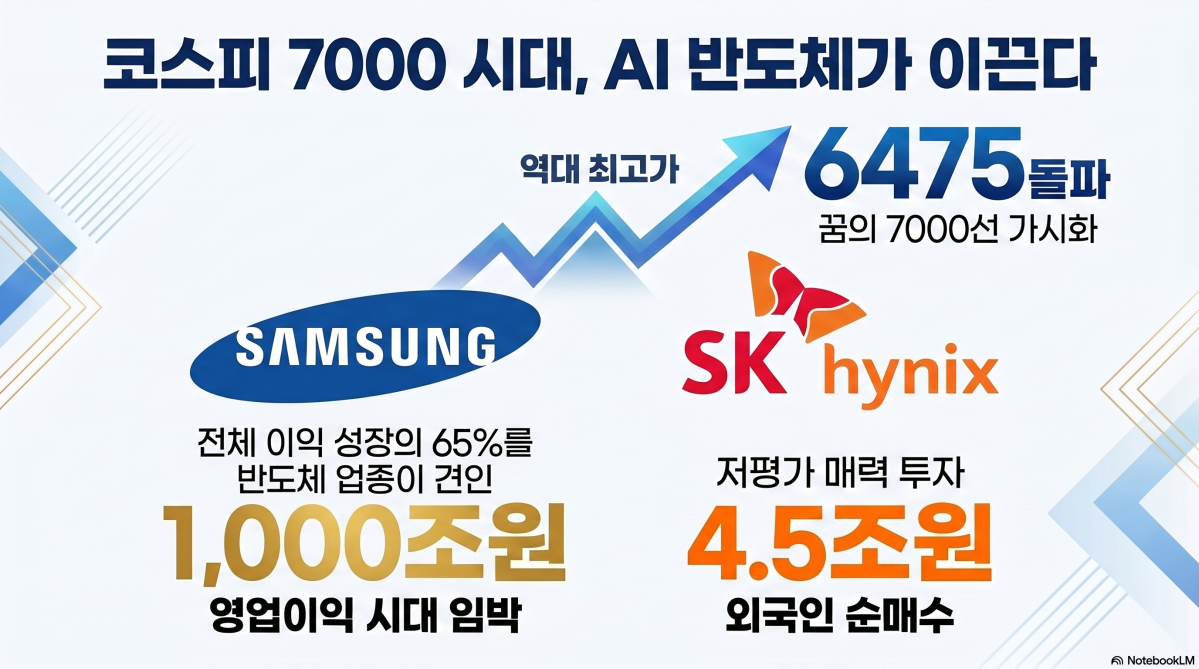코스피 3거래일 연속 사상 최고치 경신…"AI 실적 폭발,  7000선도 가능"