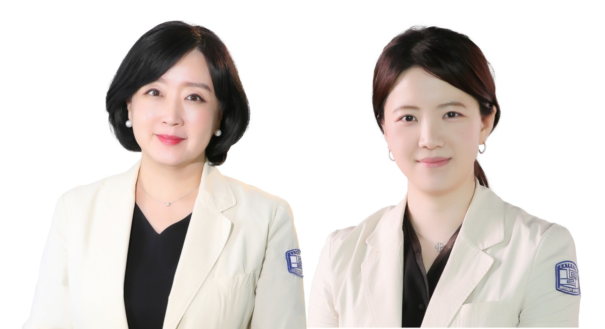 ▲박시내 서울성모병원 이비인후과 교수(왼쪽), 이찬미 서울성모병원 이비인후과 임상강사 (사진제공=서울성모병원)