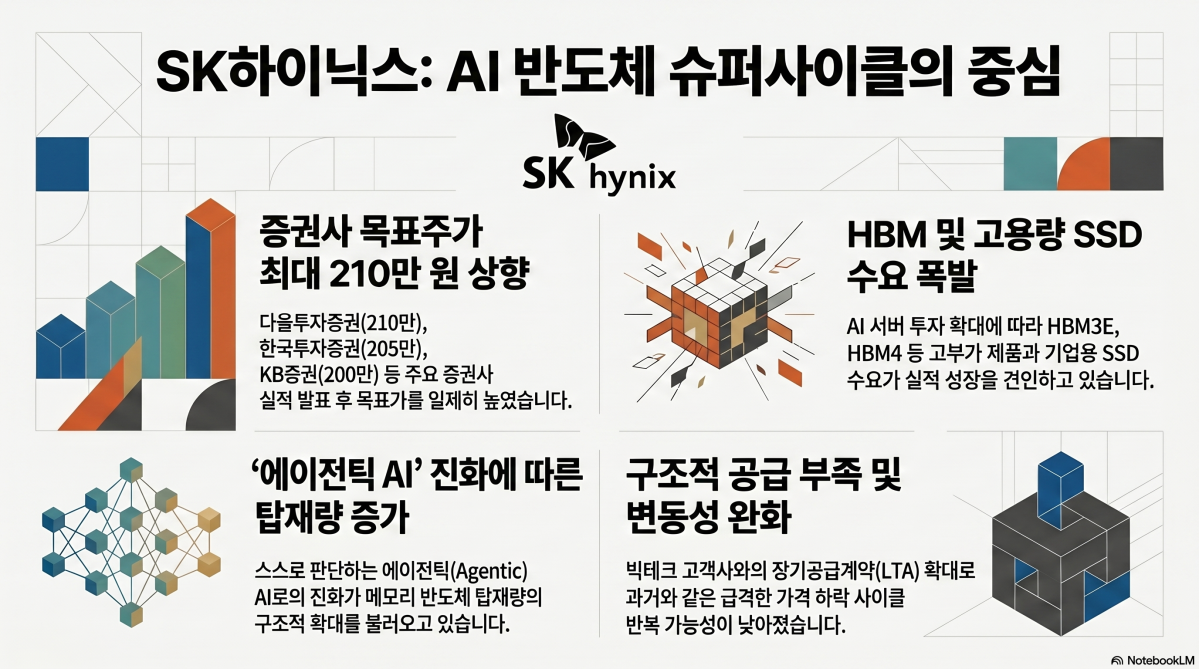 ▲SK하이닉스 목표주가 상향. (출처=구글 노트북LM)