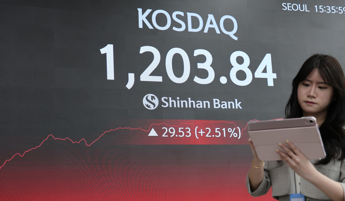 코스닥, 25년여 만에 1200선 돌파 마감⋯코스피는 약보합