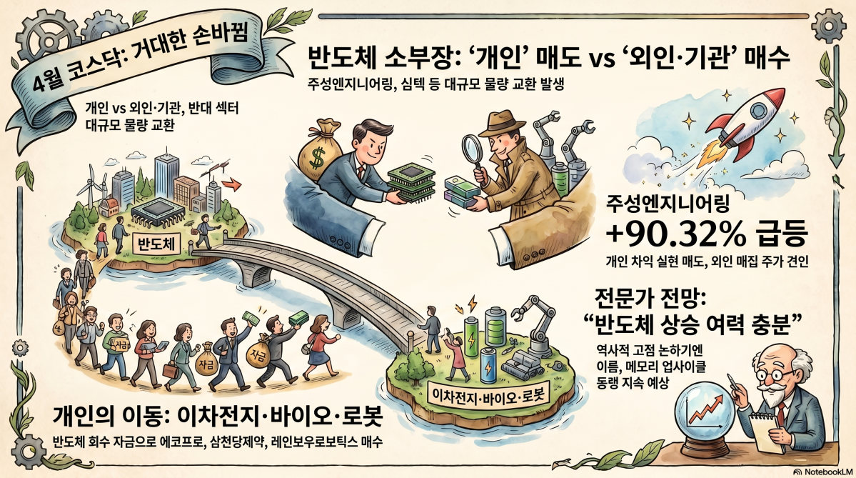 코스닥 25년만에 최고치, 개미가 던진 코스닥 소부장⋯ 외인·기관이 ‘줍줍‘