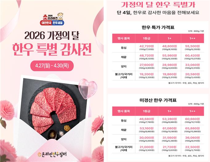 ▲2026 가정의 달 한우 특별 감사전 (사진제공=농림축산식품부)