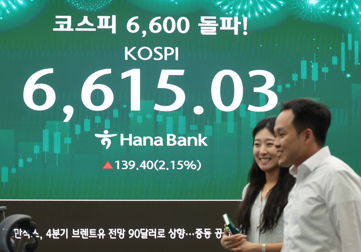 ‘파죽지세’ 코스피, 사상 최고치 6600선 돌파…‘7천피’ 넘본다