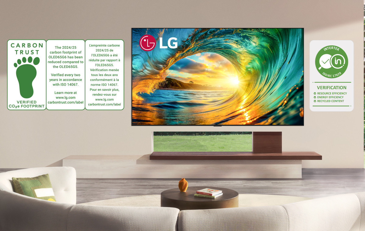 ▲LG전자 TV가 탄소 저감, 플라스틱 감축, 재활용 소재 사용 등 ESG 관련 인증을 연이어 획득했다. 특히 LG 올레드 TV G6 모델은 카본트러스트의 '탄소발자국' 인증과 인터텍의 '자원효율 인증'을 모두 받았다. (사진제공-LG전자)