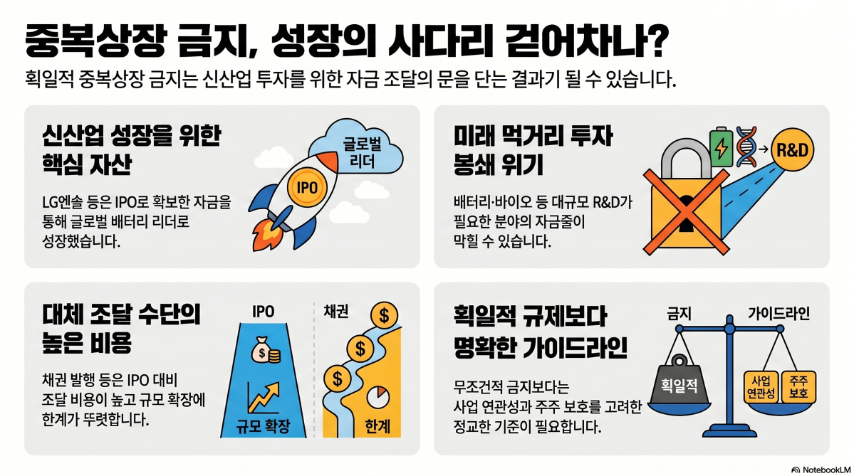 무조건 금지가 '정의'인가…"'성장 사다리' 걷어차는 획일적 금지 경계해야"[중복상장 금지, 약일까?독일까?③]