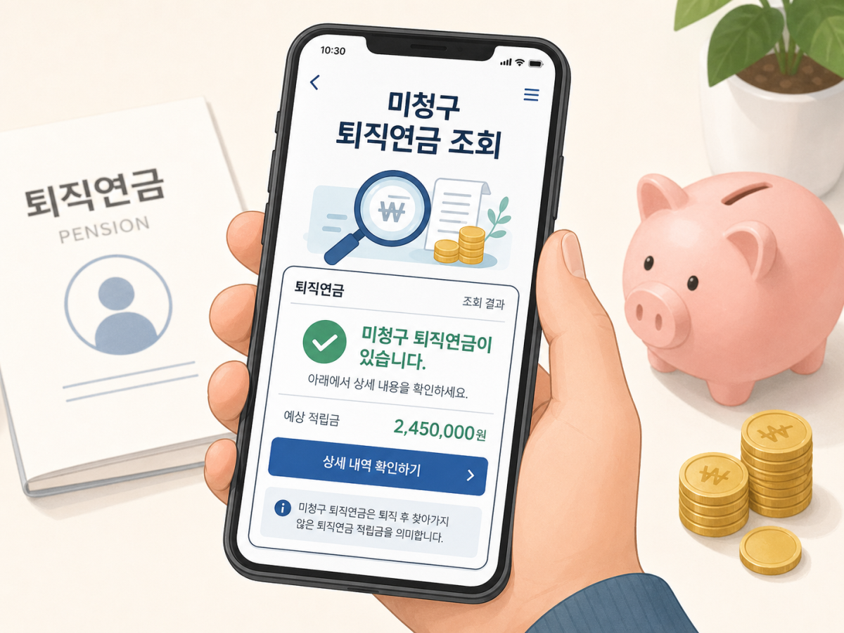 ▲미청구 퇴직연금을 스마트폰으로 확인하고 있다. (사진=챗GPT AI 생성)