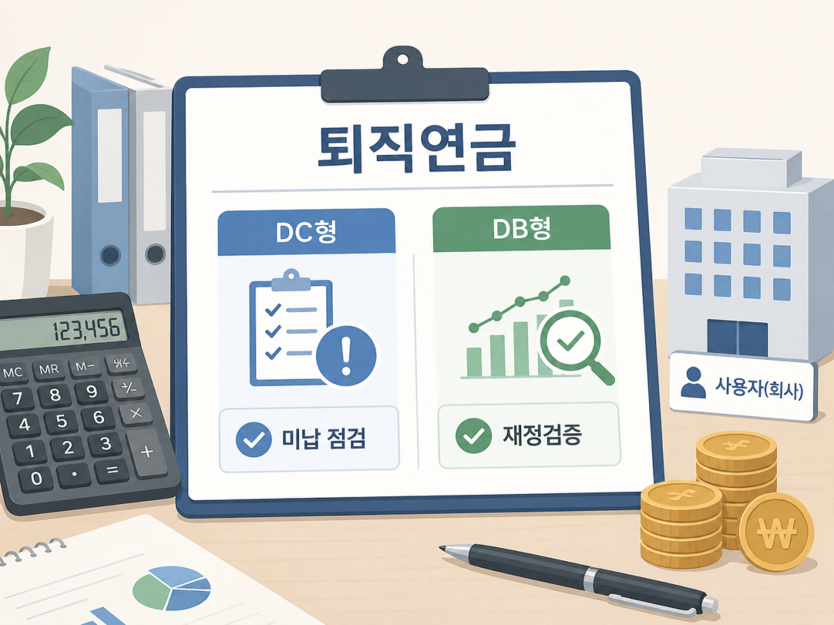 ▲확정기여(DC)형·확정급여(DB)형 퇴직연금제도. (사진=챗GPT AI 생성)