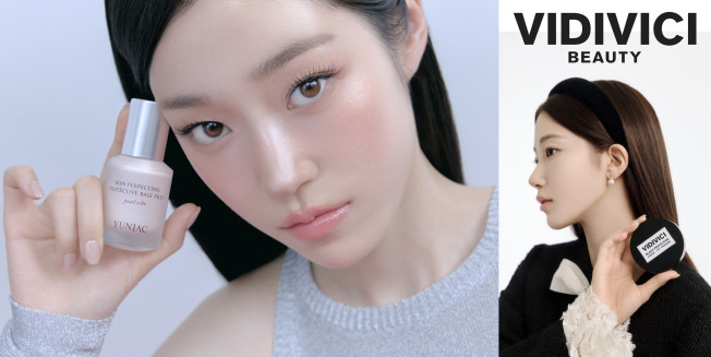 ▲연작 베이스 프렙 펄 에코(왼)와 비디비치 블랙 퍼펙션 커버 핏 쿠션 이미지. (사진제공=신세계인터내셔날)