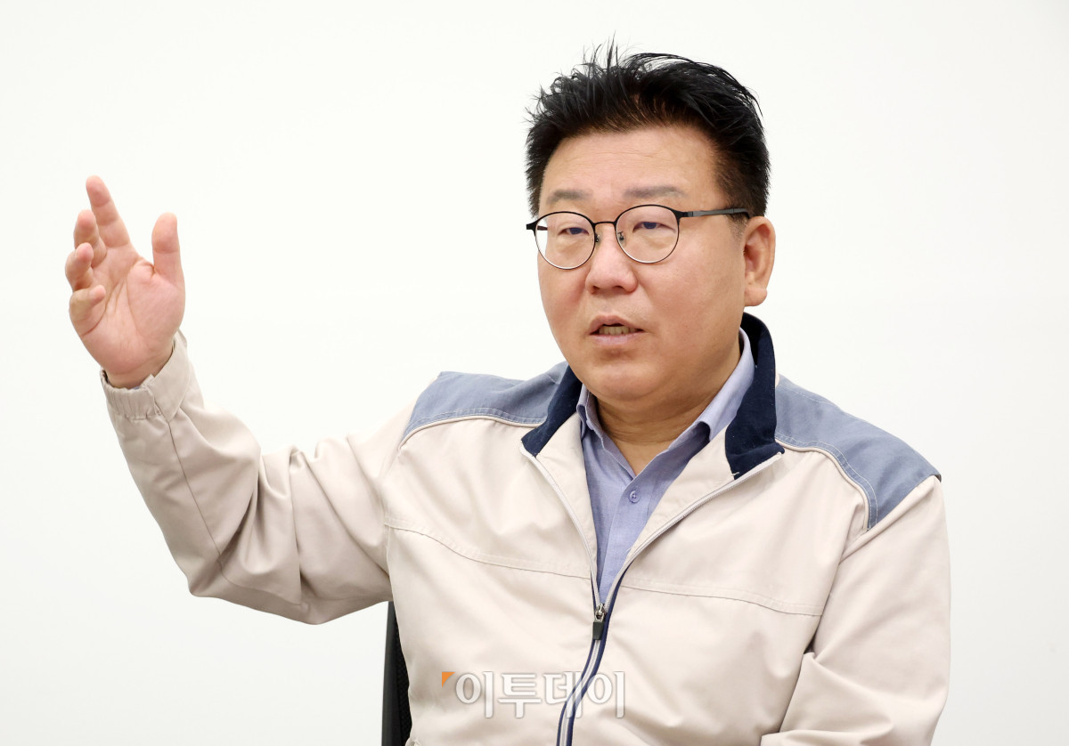 ▲김선우 삼양바이오팜 MD공장 공장장이 23일 대전 엠디공장에서 이투데이와 인터뷰를 하고 있다. 고이란 기자 photoeran@