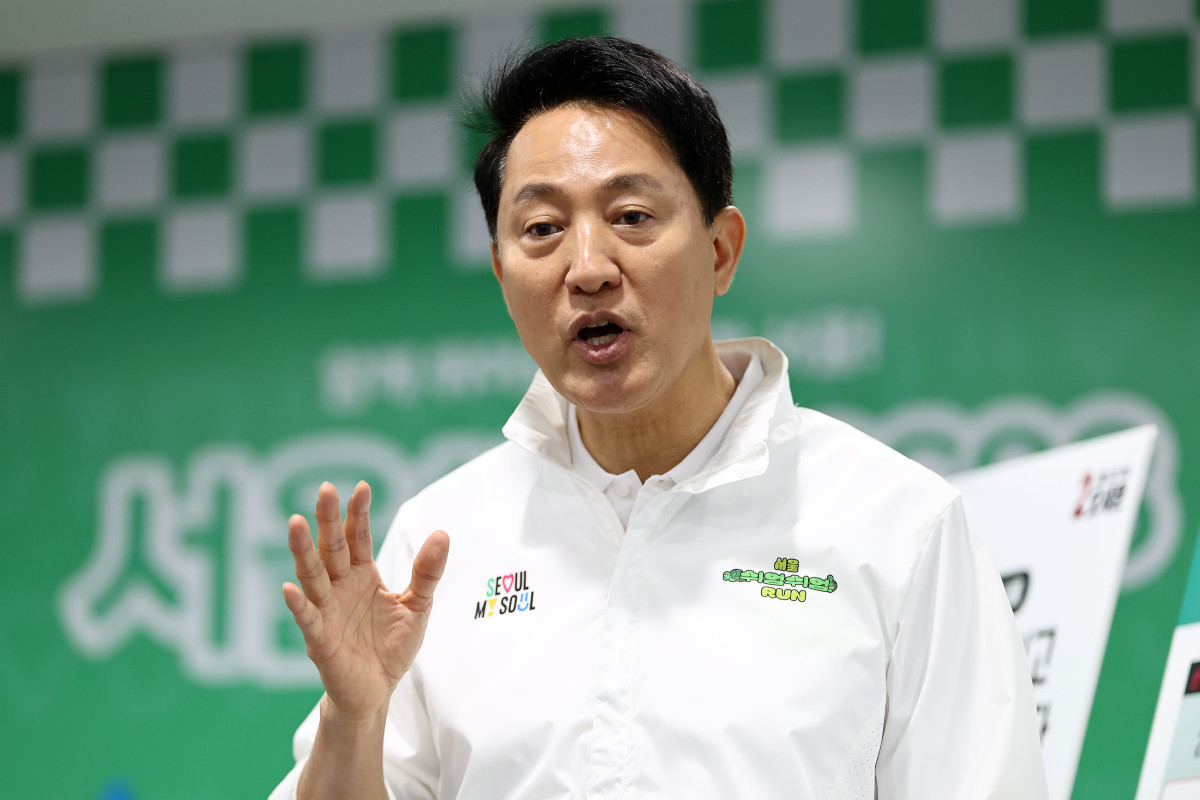 ▲국민의힘 오세훈 서울시장 후보가 29일 서울체력 9988 도봉센터에서 1호 공약을 발표하고 있다. (연합뉴스)