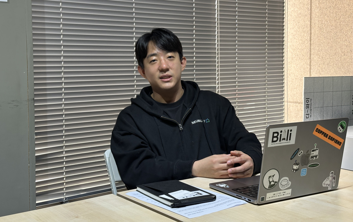 ▲강기혁 뉴빌리티 대표가 지난달 27일 본지와 인터뷰를 진행하고 있다. (서이원 기자 @iwonseo96)