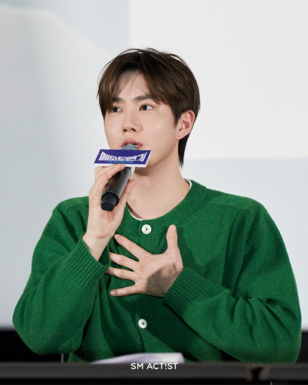 ▲'메소드연기' GV에 참석한 엑소 수호(사진제공=SM엔터테인먼트)