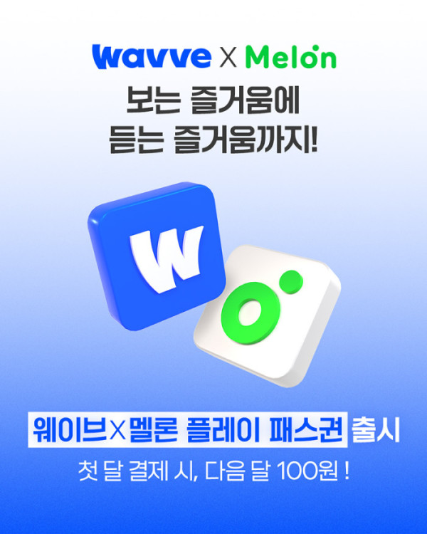 ▲웨이브X멜론 플레이 패스권 출시(사진출처=웨이브)