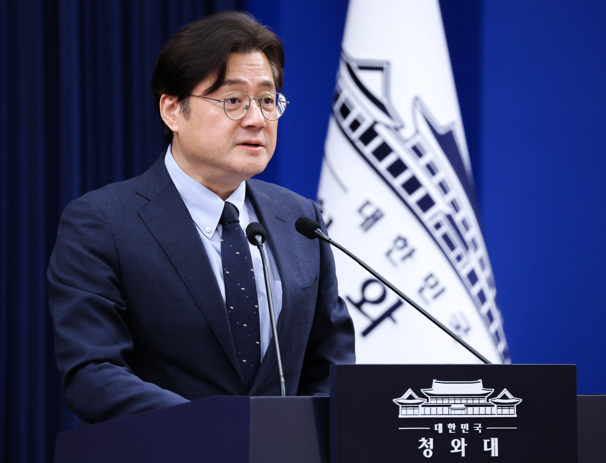 ▲홍익표 정무수석이 4일 청와대 춘추관에서 정무 현안 관련 브리핑을 하고 있다. 사진=연합뉴스