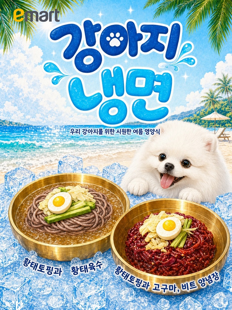 ▲이마트 반려견 냉면 출시 포스터. (사진제공=이마트)