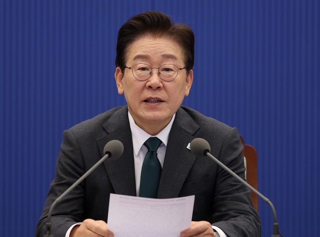 ▲이재명 대통령이 7일 청와대 여민관에서 열린 수석보좌관회의에서 발언하고 있다. (연합뉴스)