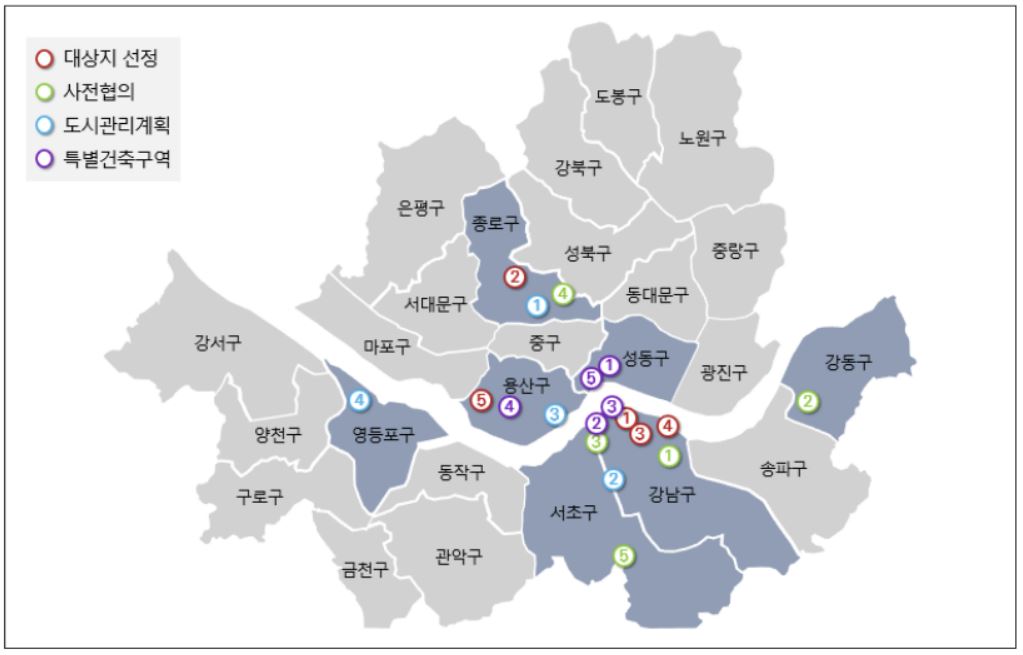 ▲도시·건축디자인 혁신사업 추진 현황도 (서울시 제공)