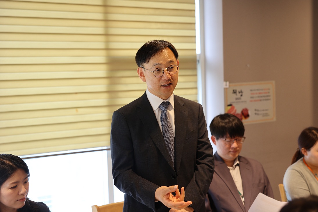 ▲전윤종 한국산업기술진흥원(KIAT) 원장이 12일 세종시에서 열린 기자간담회에서 모두발언을 하고 있다. (사진제공=한국산업기술진흥원)