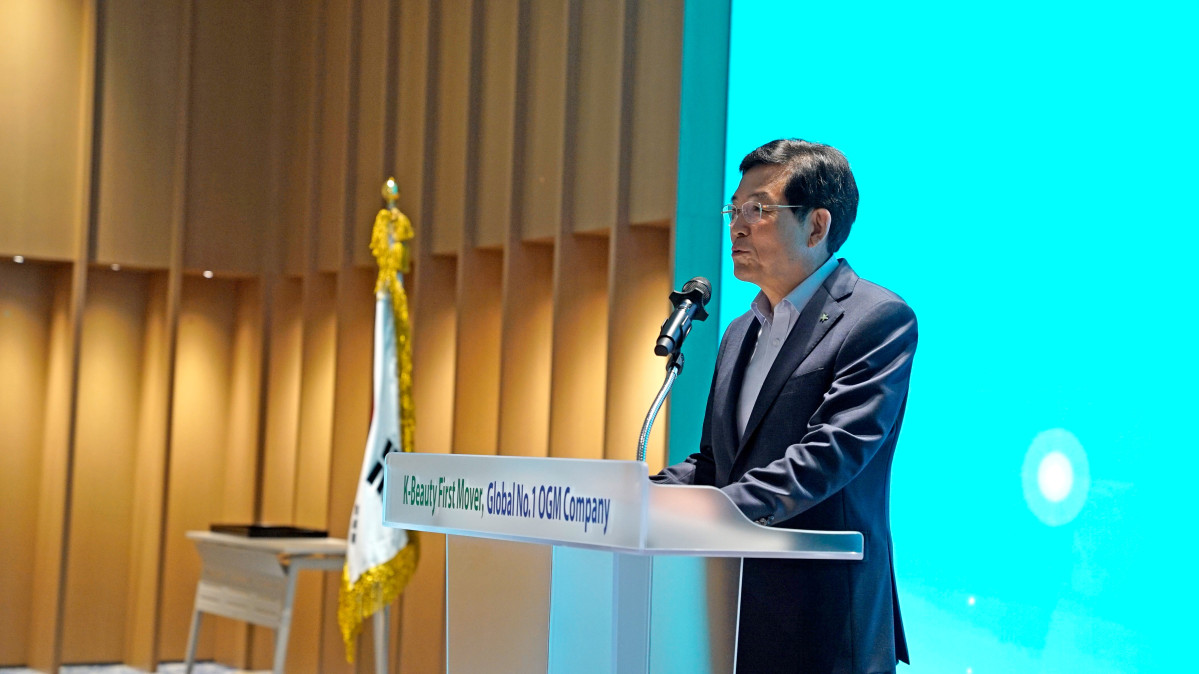 ▲12일 코스메카코리아는 판교 중앙연구원에서 창립 26주년 기념 행사를 개최했다. (사진제공=코스메카코리아)