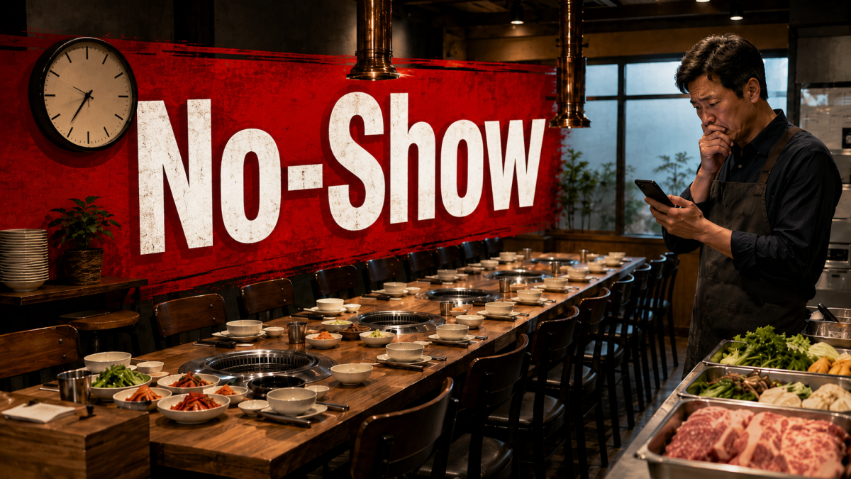 ▲노쇼(No-Show·예약부도). (사진=챗GPT AI 생성)