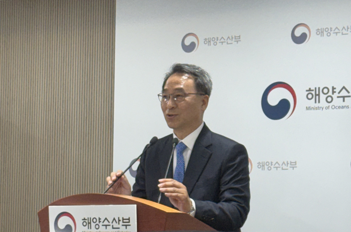 ▲우동식 국립인천해양박물관장이 14일 해양수산부에서 브리핑을 하고 있다. (이투데이DB)