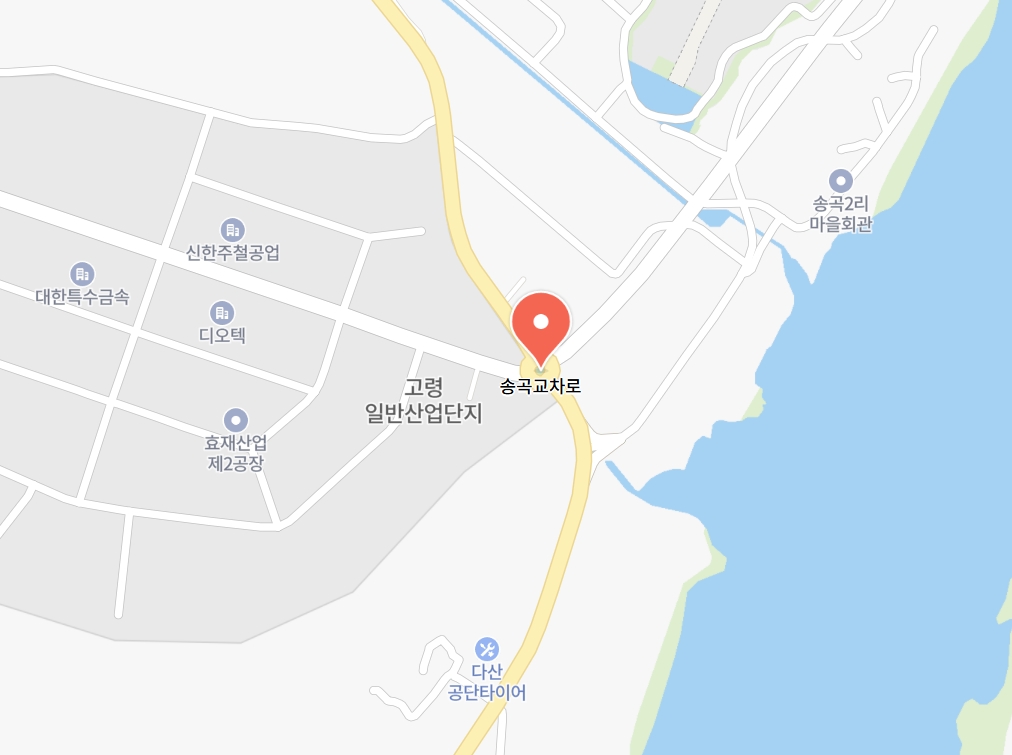 ▲[속보] 경북 고령 송곡교차로 CCTV 지주 전도 사고 발생 (출처=네이버 지도 캡처)