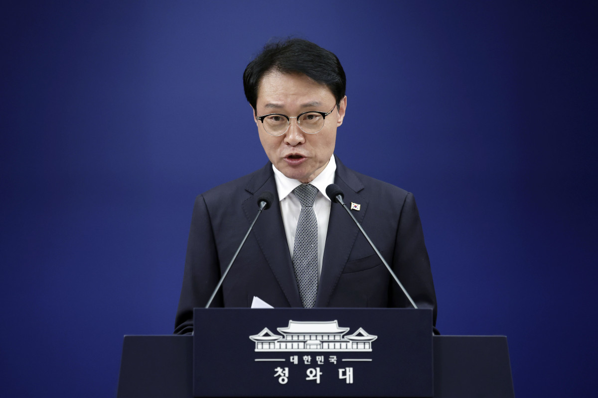 ▲인사 발표하는 홍보수석 (연합뉴스)