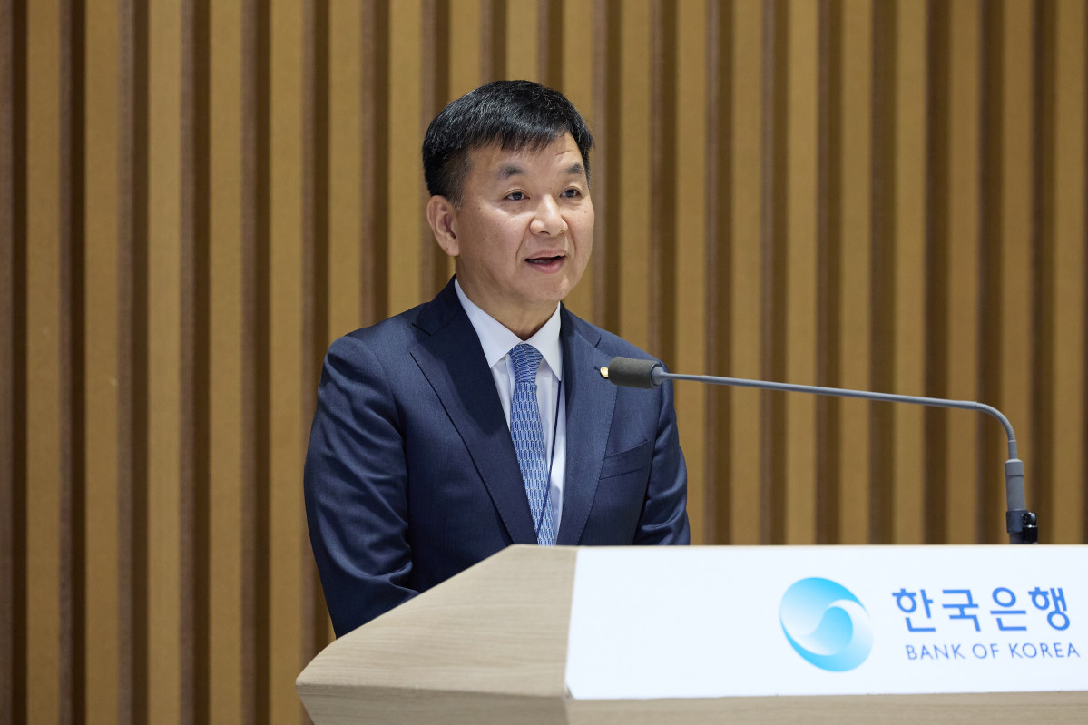 ▲김진일 신임 한국은행 금통위원이 15일 취임식에서 발언하고 있다. (사진제공=한국은행)