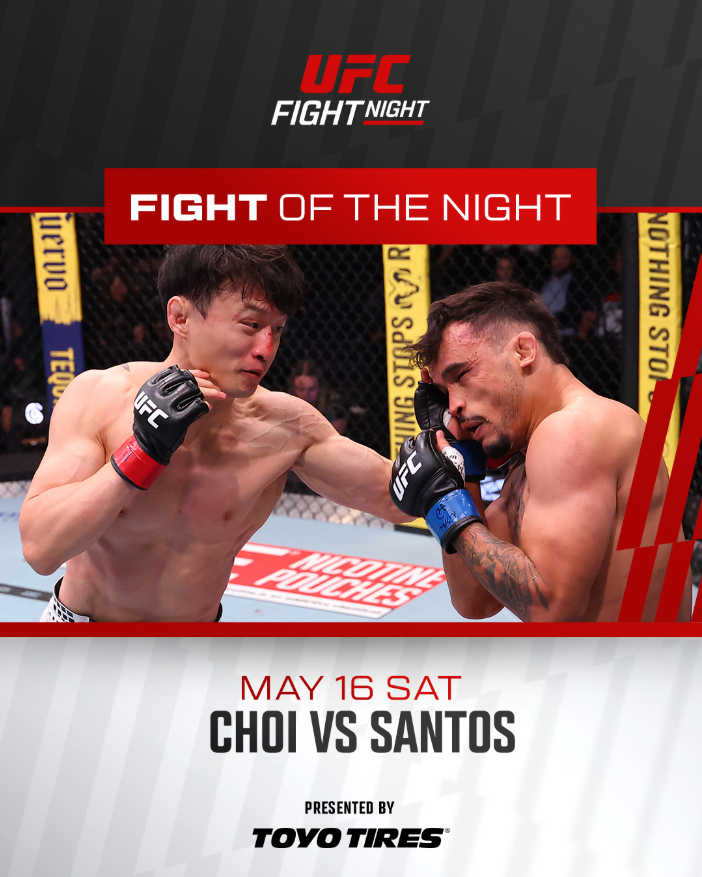 ▲파이트 오브 더 나이트에 선정된 최두호의 경기. (사진제공=UFC)
