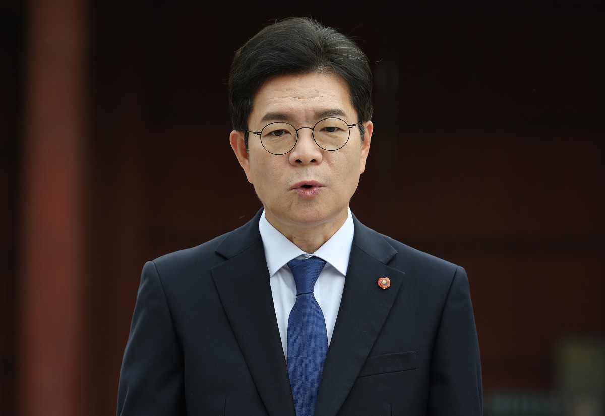 ▲더불어민주당 정원오 서울시장 후보가 19일 서울 중구 덕수궁 앞에서 열린 '서울-제주 상생협력 정책협약 기자회견'에서 발언하고 있다. 사진=연합뉴스