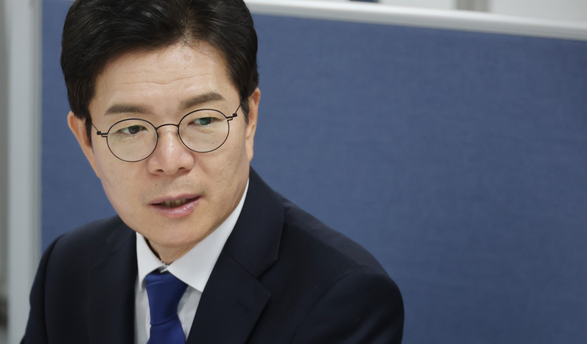 ▲더불어민주당 정원오 서울시장 후보가 19일 서울 양천구 목동6단지 재건축정비사업조합에서 열린 간담회에서 발언하고 있다. 사진=연합뉴스