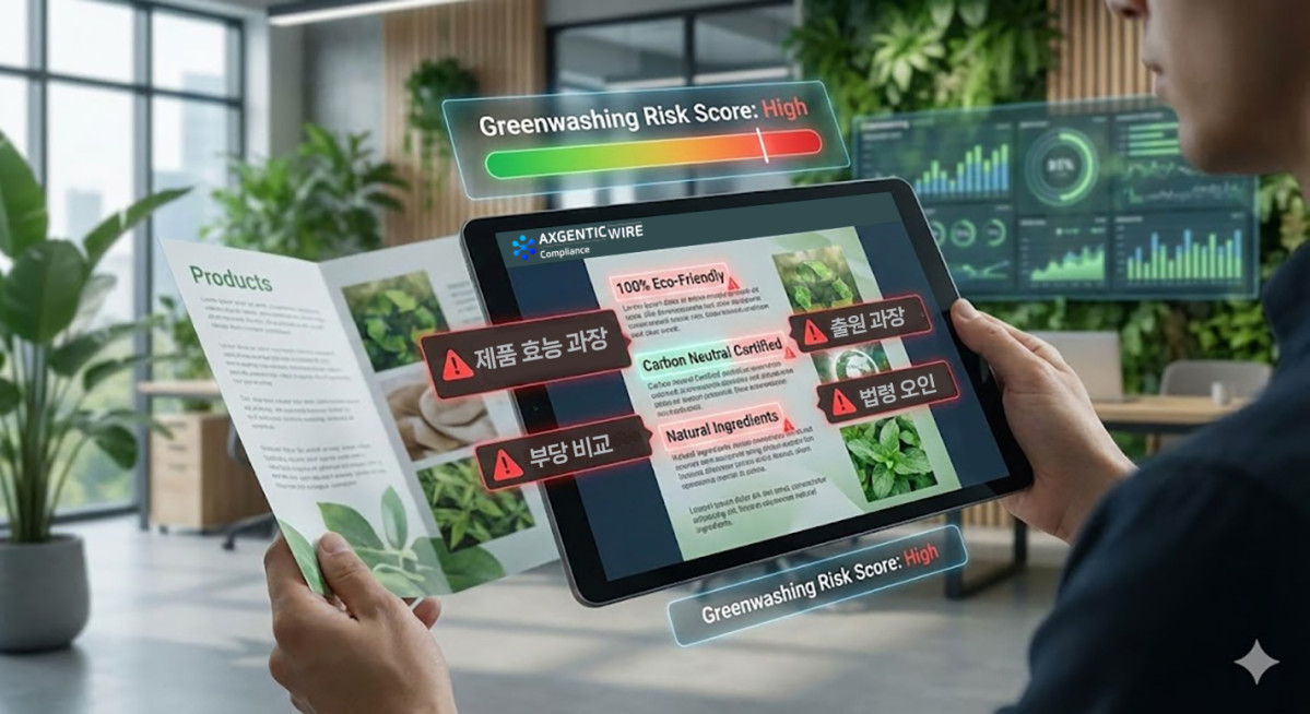 ▲기사의 이해를 돕기 위해 'AXgenticWire Compliance'를 AI로 생성한 이미지. (사진제공=SK AX)
