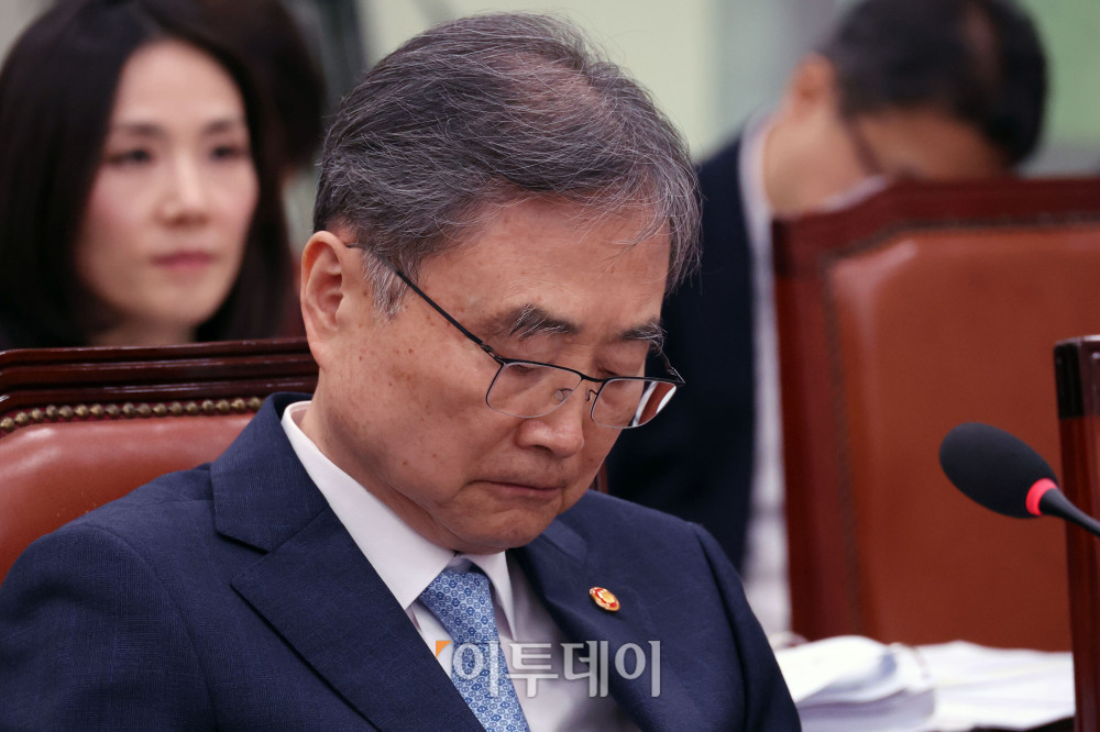 ▲조현 외교부 장관이 20일 서울 여의도 국회에서 열린 외교통일위원회 전체회의에 참석하고 있다. 고이란 기자 photoeran@