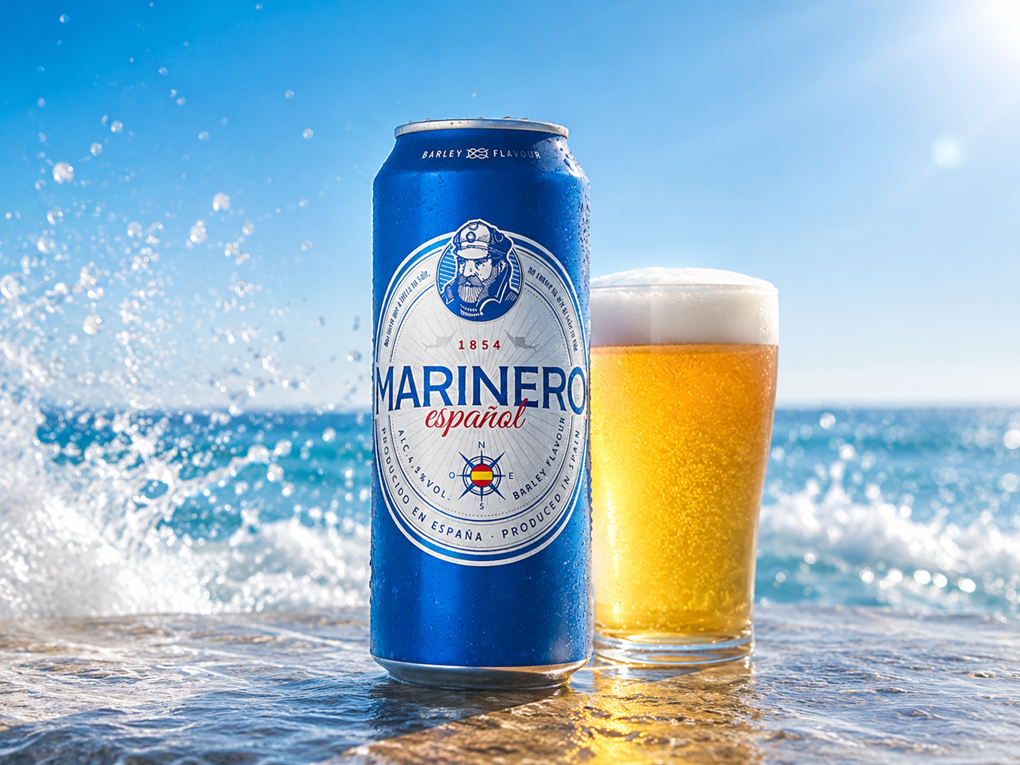 ▲킴스클럽은 스페인 직수입 발포주 ‘마리네로 에스파뇰(Marinero Español)’을 5월 27일(수) 단독 출시한다. (사진제공=이랜드 킴스클럽)