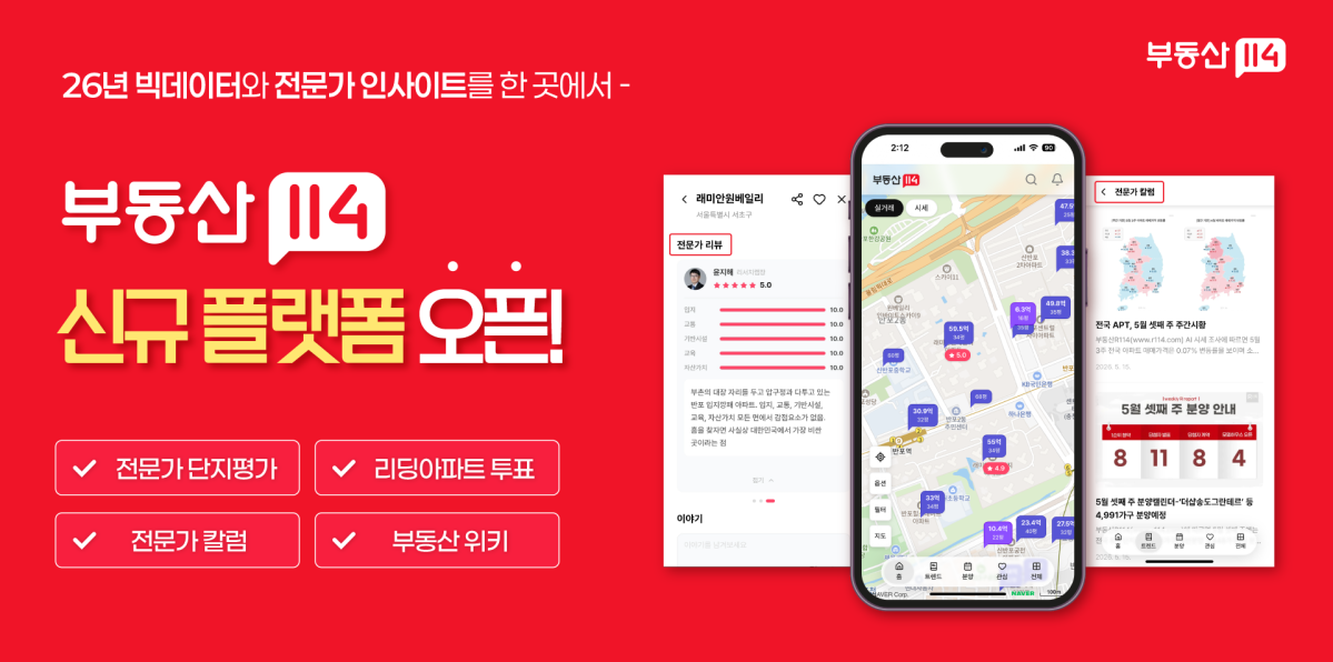 ▲부동산114 신규 플랫폼 서비스 이미지. (사진제공=부동산114)