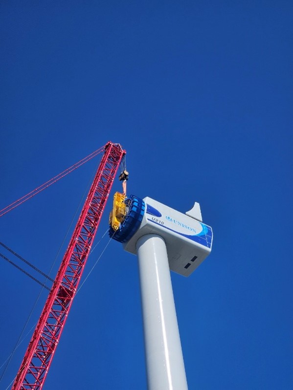 ▲10MW 제너레이트 설치 (사진제공 = 유니슨)
