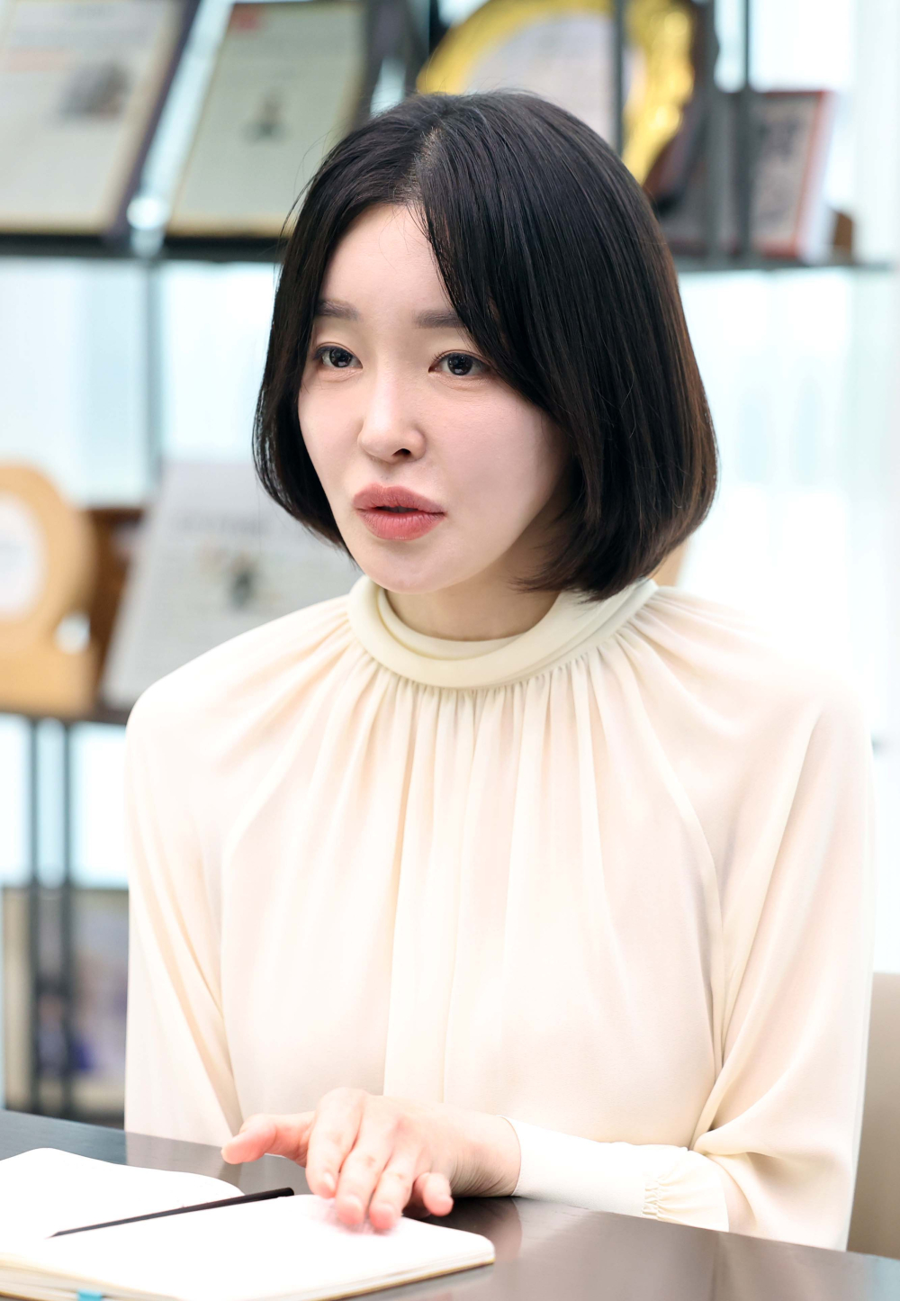 ▲배수아 씨앤씨인터내셔널 대표가 경기 화성시 씨앤씨인터내셔널 퍼플카운티에서 이투데이와 인터뷰를 갖고 있다. (신태현 기자 holjjak@)