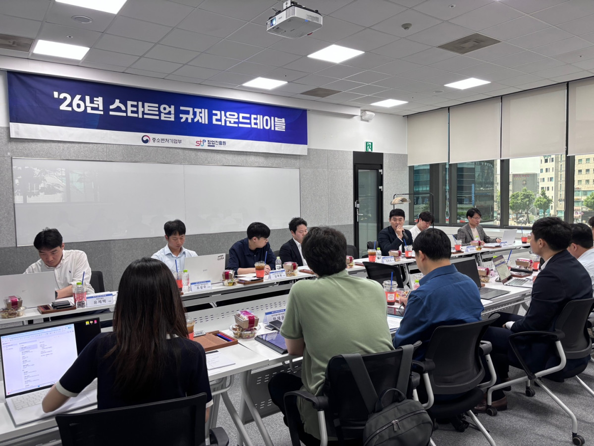 ▲29일 서울에서 열린 ‘이동수단(모빌리티)·자율주행 분야 산업 성장을 위한 제2차 규제 합리화 라운드테이블‘에서 참석자들이 회의를 진행하고 있다. (사진제공=창업진흥원)