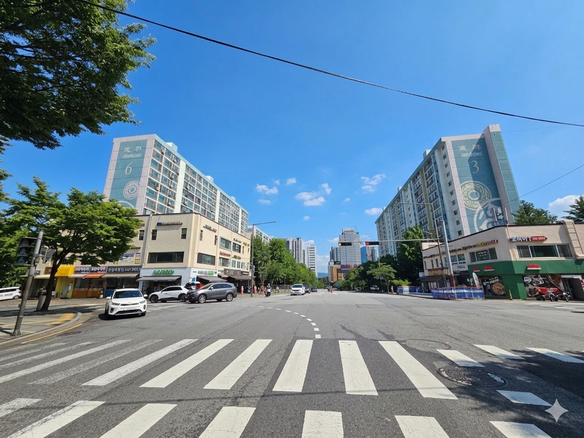 ▲서울 강남구 청담동 청담동 진흥아파트(왼쪽)과 삼성동 진흥아파트 모습. 두 단지는 학동로와 7호선 청담역을 사이에 두고 마주하고 있다. (사진제공=청담동 진흥아파트 재건축준비위원회)