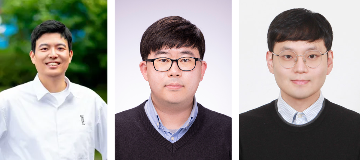 ▲(왼쪽부터) 중앙대학교 우상혁 교수, 김현진 박사후연구원, 가천대학교 고종국 교수 (중앙대학교)