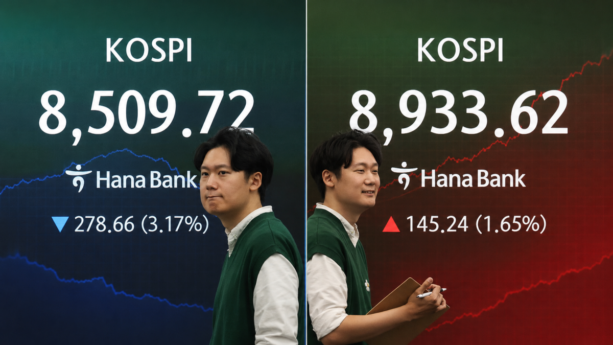 ▲2일 코스피 지수가 8500과 8900선을 오가며 요동쳤다. (뉴시스)