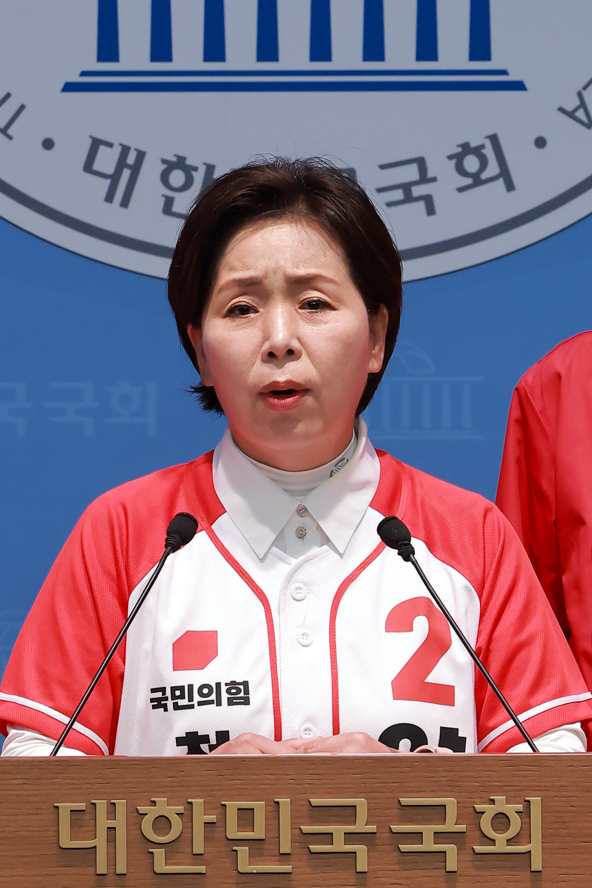 ▲국민의힘 양향자 경기도지사 후보가 2일 국회 소통관에서 신규 반도체 클러스터 조성 대상을 비수도권 지역으로 제한하는 내용의 '반도체 특별법' 시행령안과 관련해 기자회견을 하고 있다. (연합뉴스)