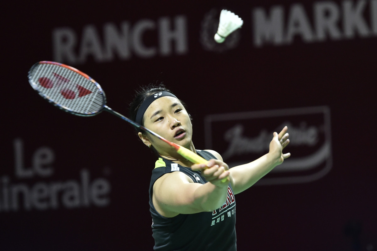 ▲5일(현지 시간) 인도네시아 자카르타에서 열린 '2026 세계배드민턴연맹(BWF) 월드투어 슈퍼1000 인도네시아 오픈 여잔 단식 8강전에서  안세영(1위)이 폰파위 초추웡(8위·태국)과 하는 모습. (뉴시스)