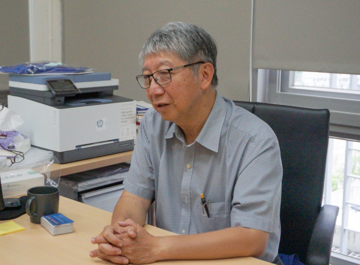 ▲양광레이 대만국립과학기술대 산학혁신단장이 지난 3일(현지시간) 대만 타이베이 대만국립과학기술대 하오양 실험동에서 본지와 인터뷰하고 있다. 양 단장은 TSMC 연구개발(R&D) 임원과 인텔 기술고문을 지냈다. (공동취재단)