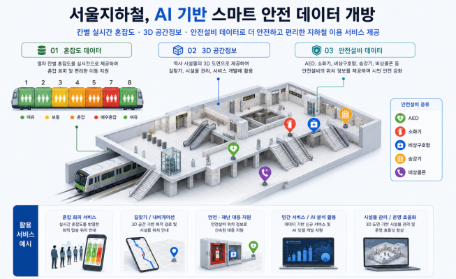 ▲서울지하철 AI 기반 안전 데이터 개방. (자료제공=서울교통공사)