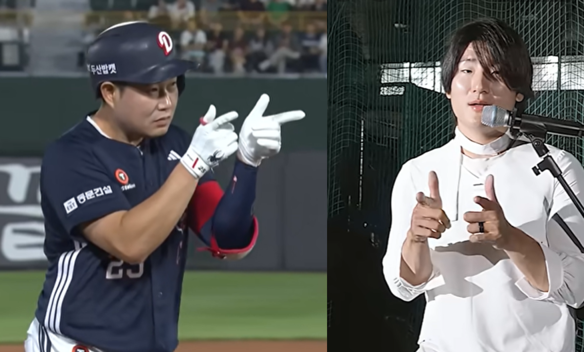 ▲두산 양의지(왼쪽)·곽빈(오른쪽). (출처=유튜브 채널 ‘TVING SPORTS’, ‘BEARS TV’ 캡처)