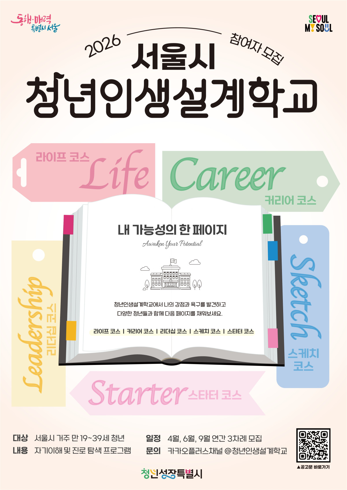 ▲2026년 청년인생설계학교 홍보 포스터 (서울시)