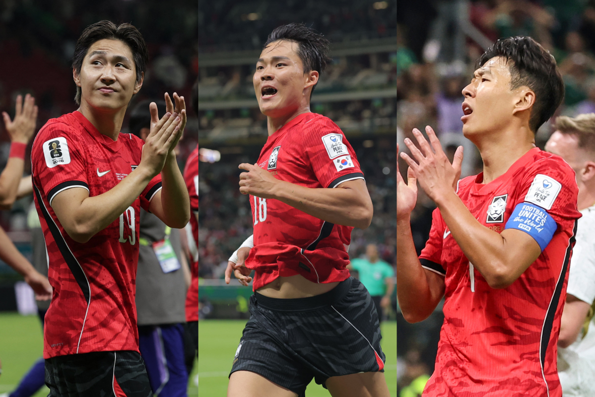 ▲한국 축구 국가대표팀의 이강인(파리 생제르맹), 오현규(베식타스), 손흥민(LAFC). (로이터/연합뉴스, 연합뉴스)