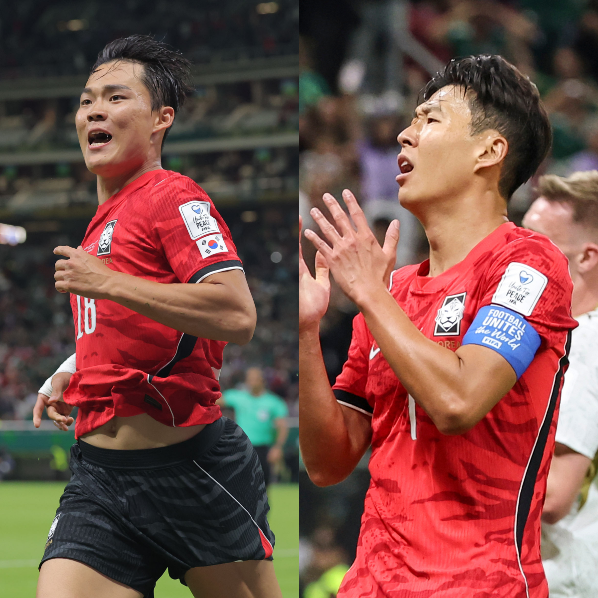 ▲한국 축구 국가대표팀의 오현규(베식타스)와 손흥민(LAFC). (연합뉴스)